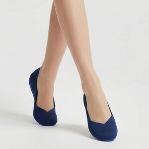 ROTHY’S Shoes THE FLAT Blue Knit Round Toe Slip On Ballet Flats Women’s Size 8